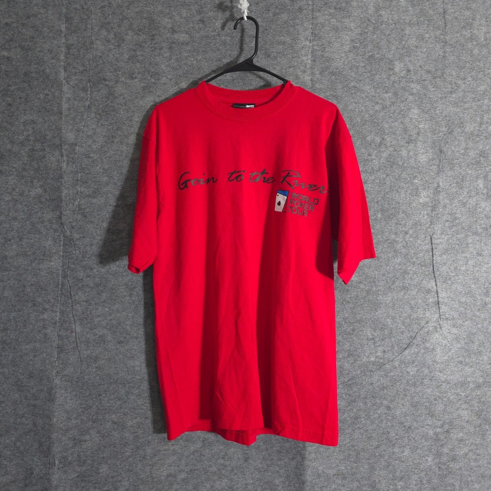 Vintage World Poker Tour T-Shirt Men G-III Sports Going to the River Graphic Tee